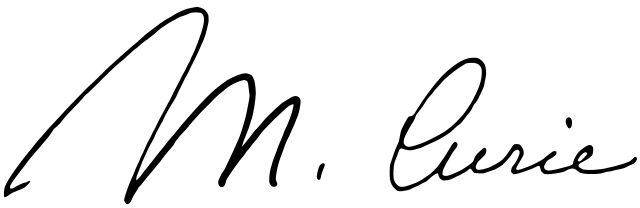 Marie Curie Signature