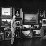 Ernest Wadsworth Longfellow, artist, in his studio on Coolidge Point