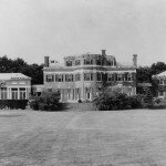 View of The Marble Palace with the sweeping lawn to the sea